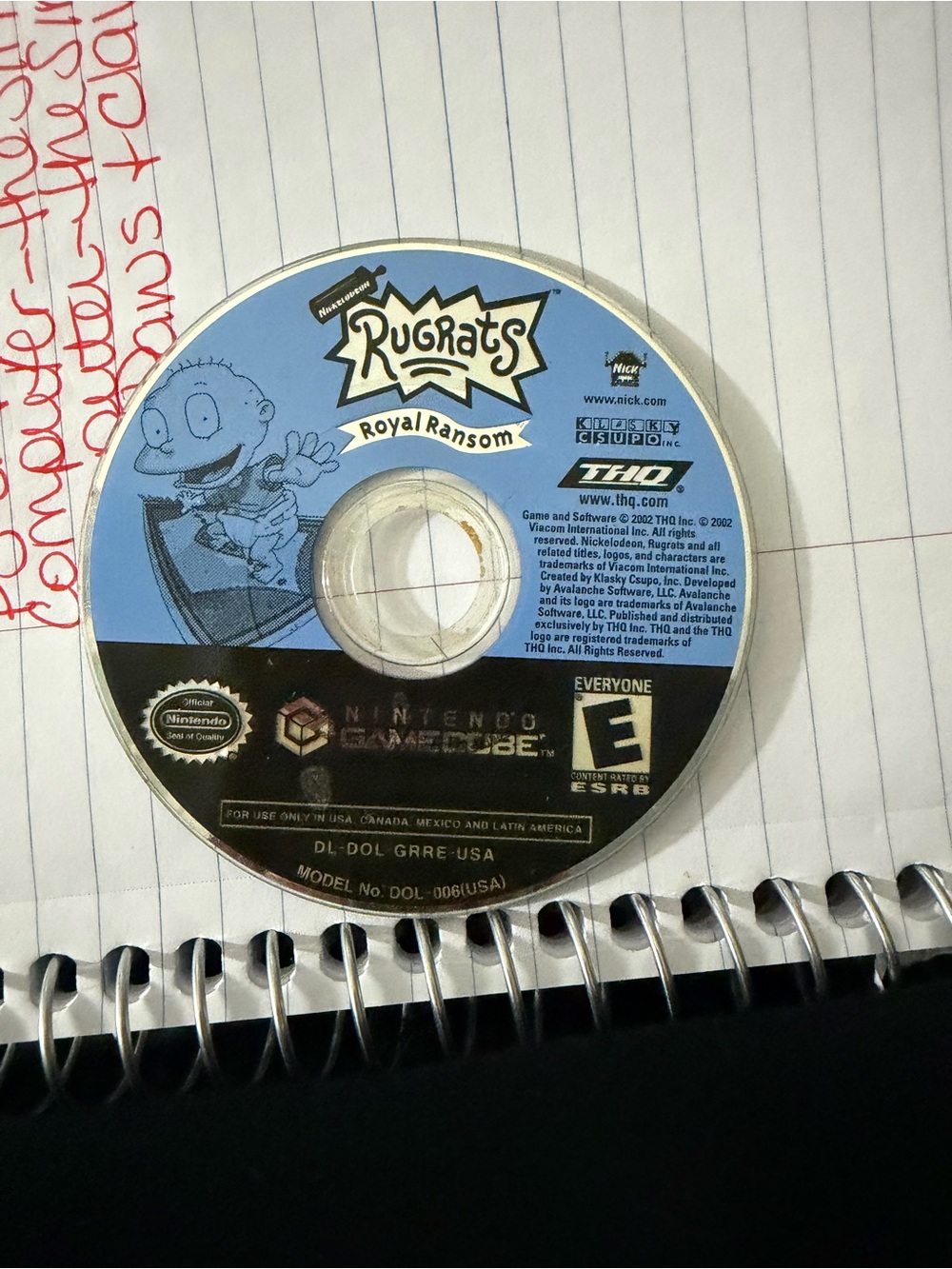 Rugrats: Royal Ransom - Blue Nintendo GameCube Game Disc